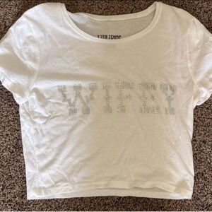 12th Tribe White Rhinestone Tee